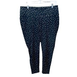 Luxe Slims Black and White Polka Dot Legging Size 14 - 16